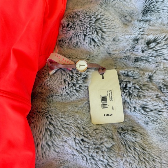 Ted Baker One Piece Coral Neon Swimsuit - Picture 3 of 5